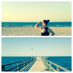 Die Ostsee genau im Blick. Kurz vor meinem Lauf am Strand.