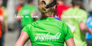 Das Hotel Guglwald ist beim München marathon mit seinem Team Guglwald bewegt am Star