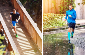 Laufen bei Hitze, Joggen im Regen