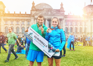 Im Ziel des Berlin Marathons 2017