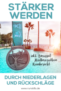 Medaille Limassol Halbmarathon 2017, Limassol Marathon, Palmen und Strand, Zypern