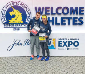 Marathon Expo Boston Marathon, Startnummer Boston Marathon, runskills, Marathonmesse